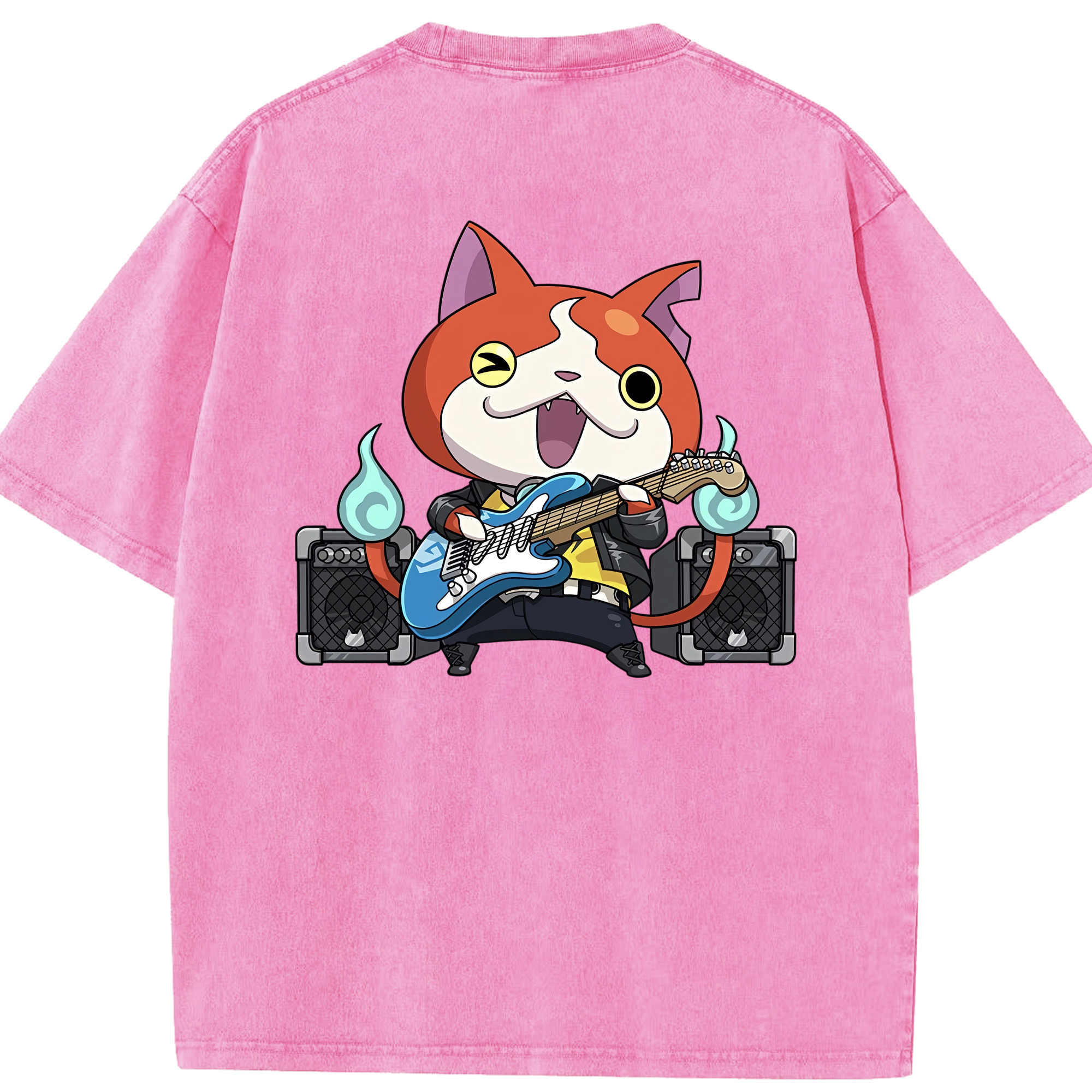 （画像用） 妖怪ウォッチ Yo-kai Watch 綿100% ヴィンテージ風 半袖Tシャツ（背面プリント）
